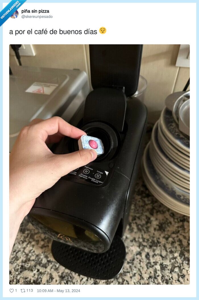 café,pastilla,lavavajillas