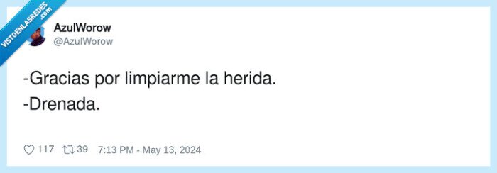 limpiarme,gracias,drenada,herida,drenar
