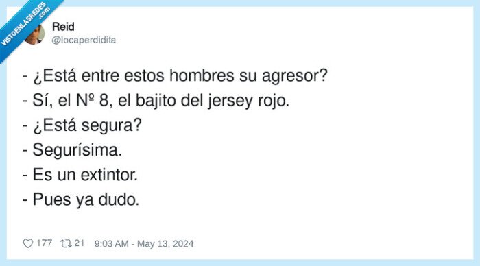 segurísima,extintor,hombres,agresor,segura,bajito