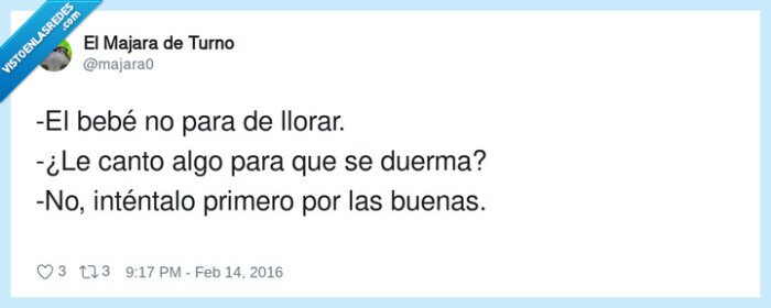 intentar,llorar,dormir,cantar,bebé