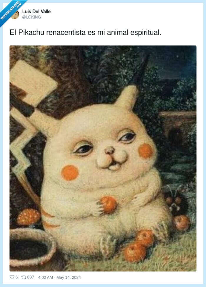 renacentista,pikachu,animal espiritual