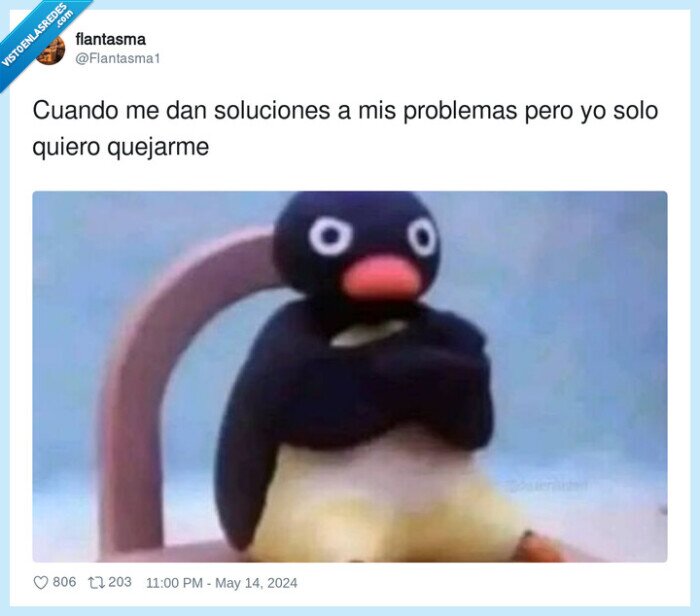 soluciones,problemas,quejarme,pingu