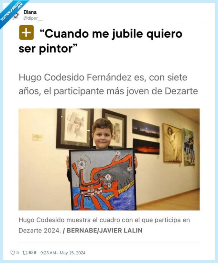 jubilarse,pintor,hugo,niño