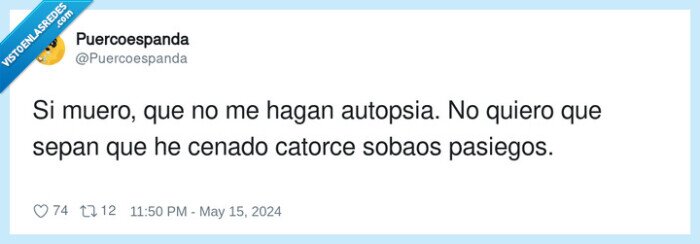 autopsia,sobaos pasiegos,cenar