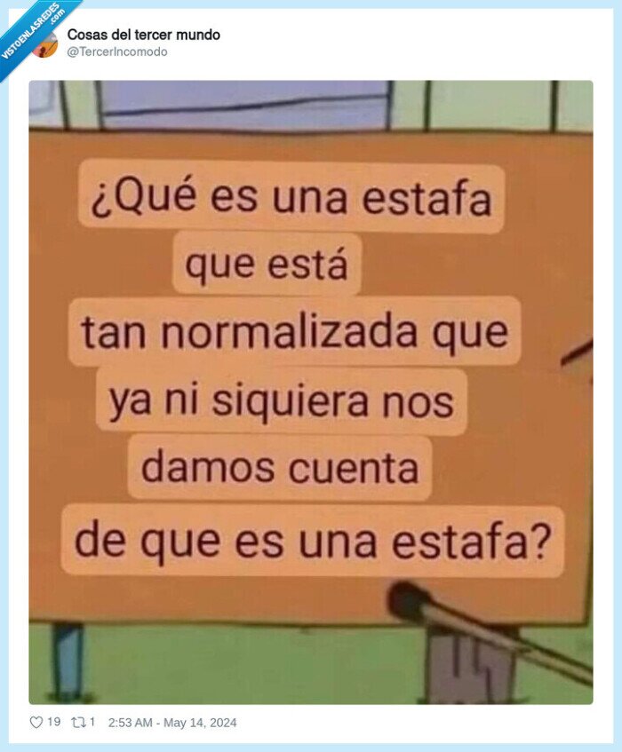 normalizar,estafa,cosas