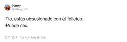 Enlace a Obsesionado con el folIeteo, por @Hanky_solo