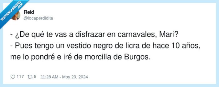 carnavales,disfrazarse,morcilla,vestido