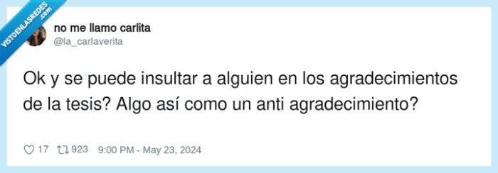 agradecimientos,insultar,tesis