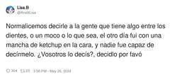 Enlace a Lo peor es cuando te lo dicen a toro pasado, por @Ana9Lisa
