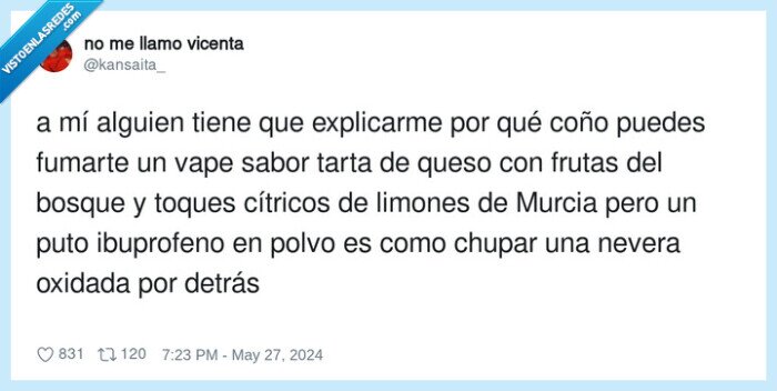 ibuprofeno,sabores,cítricos,vapers