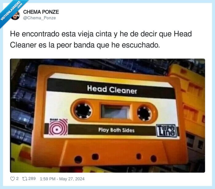 encontrado,escuchado,vieja cinta,head cleaner