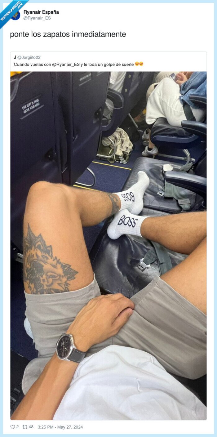 1585604 - El CM de @Ryanair_ES va siempre con la chorra fuera