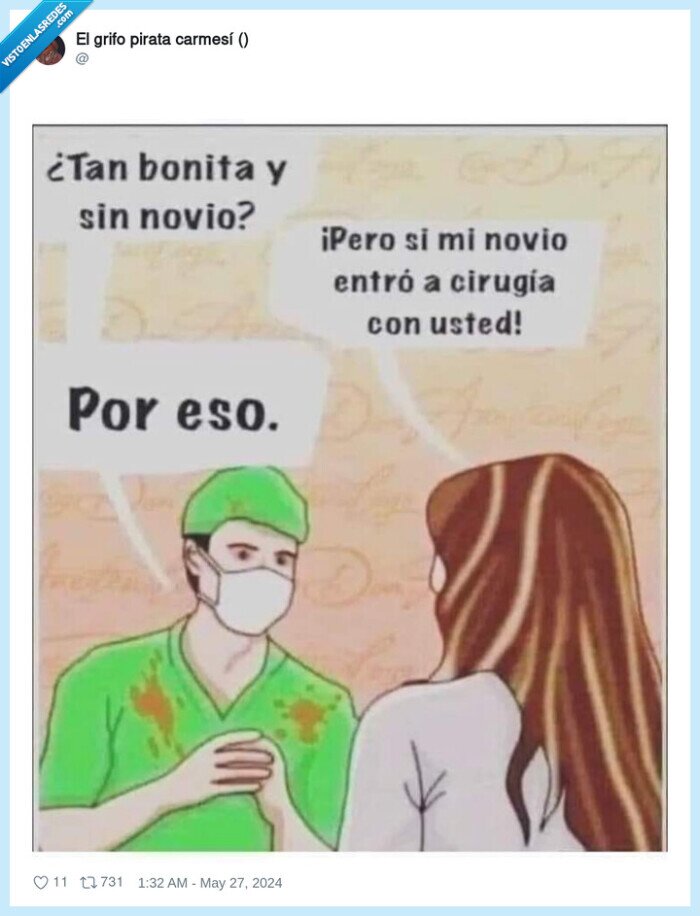 cirujano,novio,operar,matar