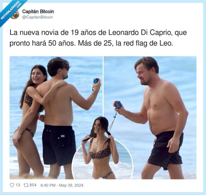 leonardo di caprio,nueva,novia,19 años