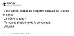 Enlace a Me vuelvo al coma, por @NOROBESPIERRE