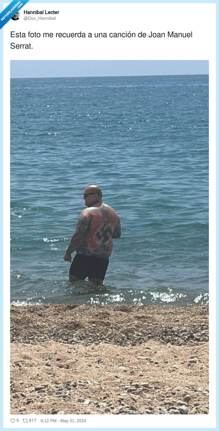 recuerda,canción,joan manuel serrat,esvastica,tatuaje,foto