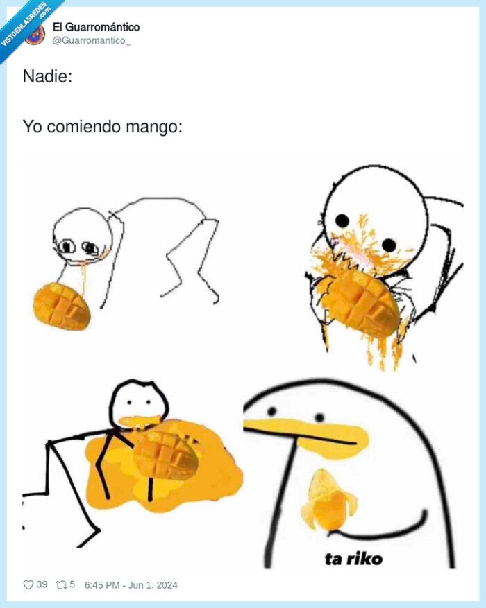 comer,mango,chorrear