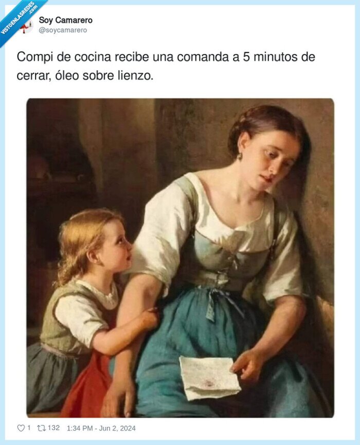 comanda,minutos,cerrar,cocina,oleo sobre lienzo