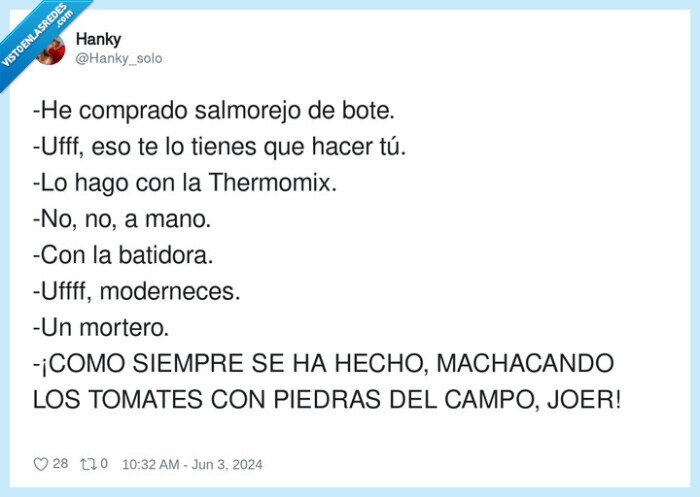 machacando,moderneces,thermomix,salmorejo,comprar,batidora