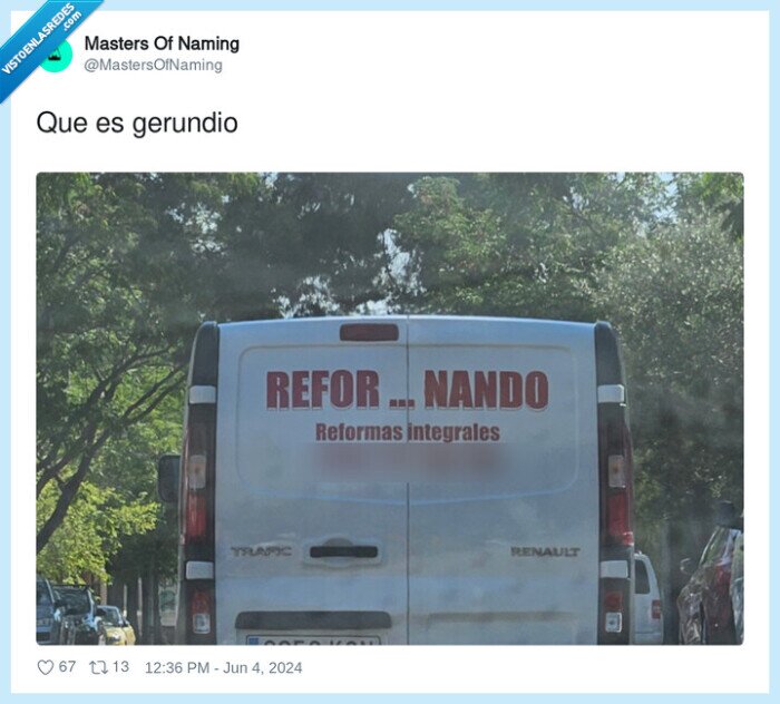 gerundio,reformar,furgoneta