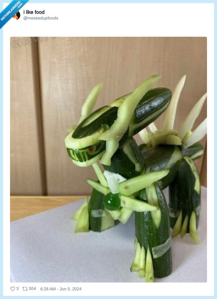 dragón,alien,pepino,calabacín