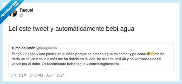 tweet,beber,agua