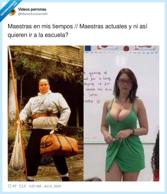 maestras,tiempos actuales,quiren,escuela,tetona