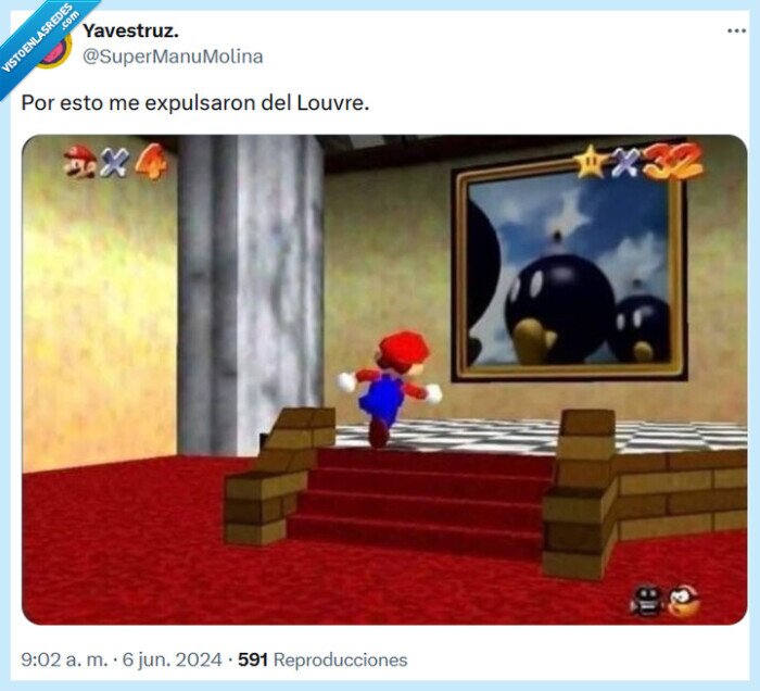 louvre,mario,expulsar