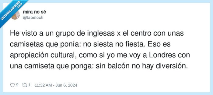 apropiación cultural,diversión,inglesas,camiseta,balcon