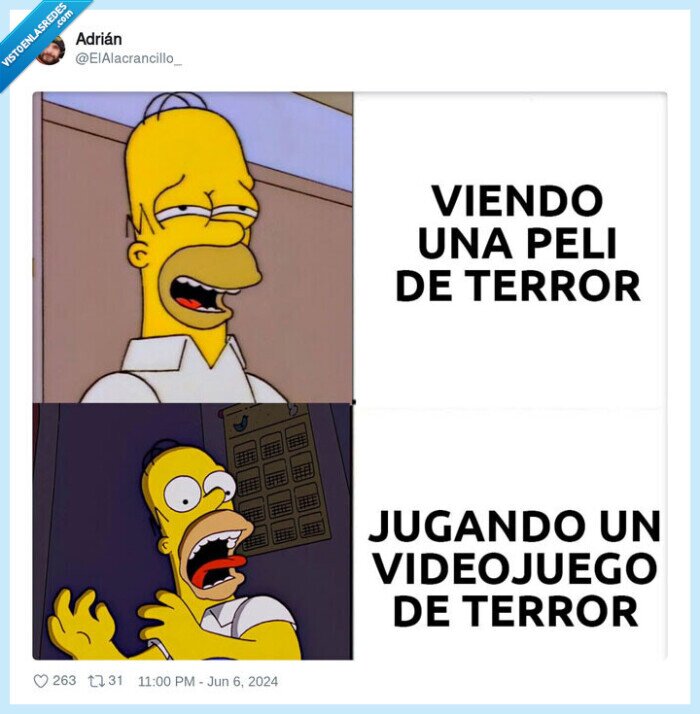 videojuego,terror,pelicula,homer simpson