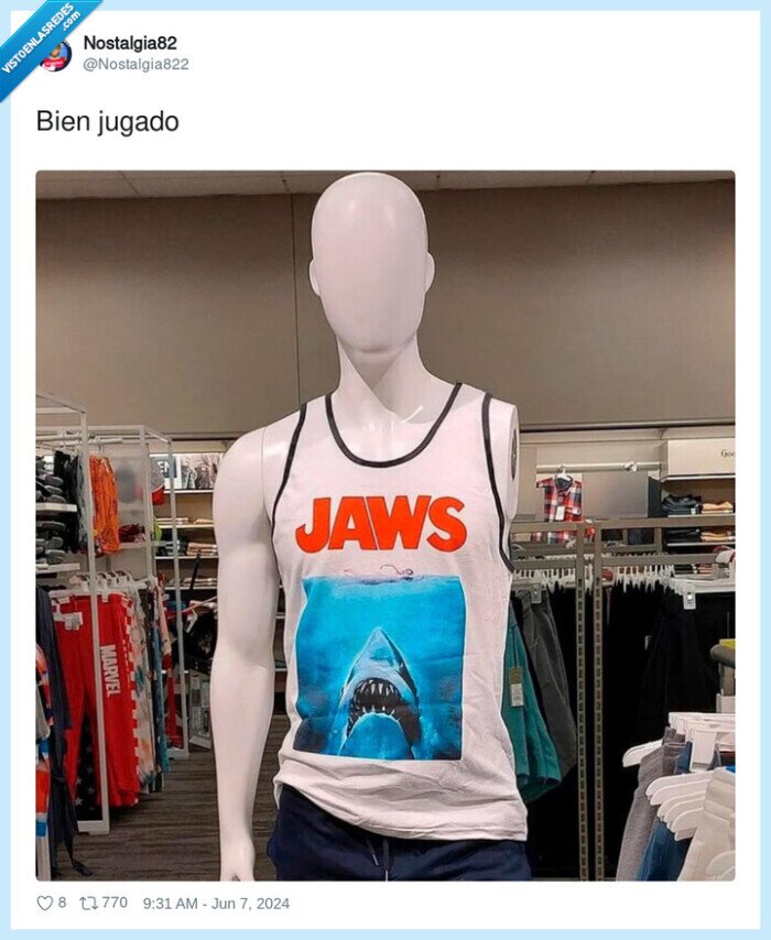 manco,tiburón,jaws,camiseta,brazo