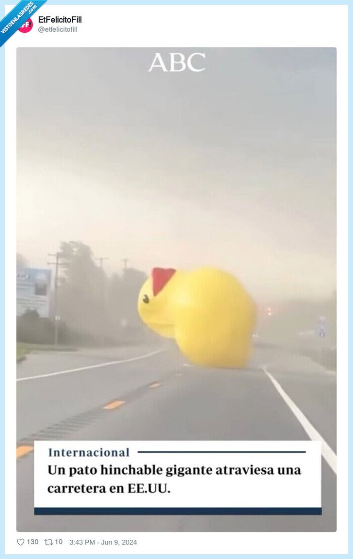 patito,carretera,hinchable,usa,eeuu