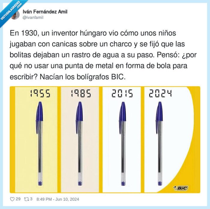 bolígrafos,húngaro,escribir,inventor,canicas,bic