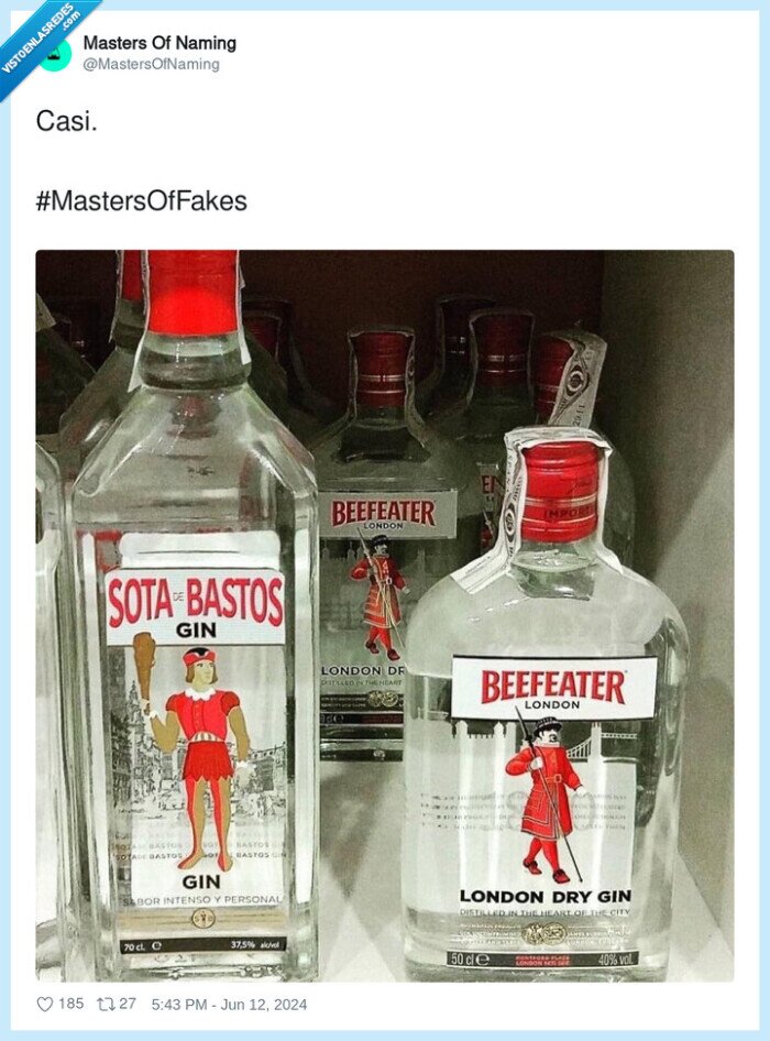 gin,copia,plagio,beefeater,sota de bastos