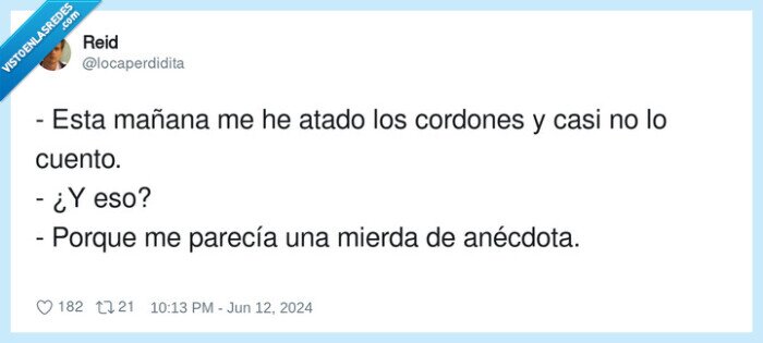 anécdota,cordones,contar