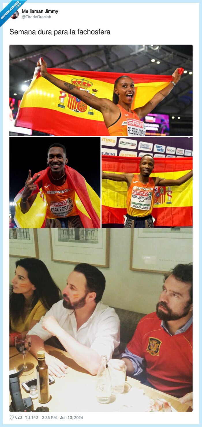 fachosfera,semana,atletismo,medallas,extranjeros,españoles,inmigrantes
