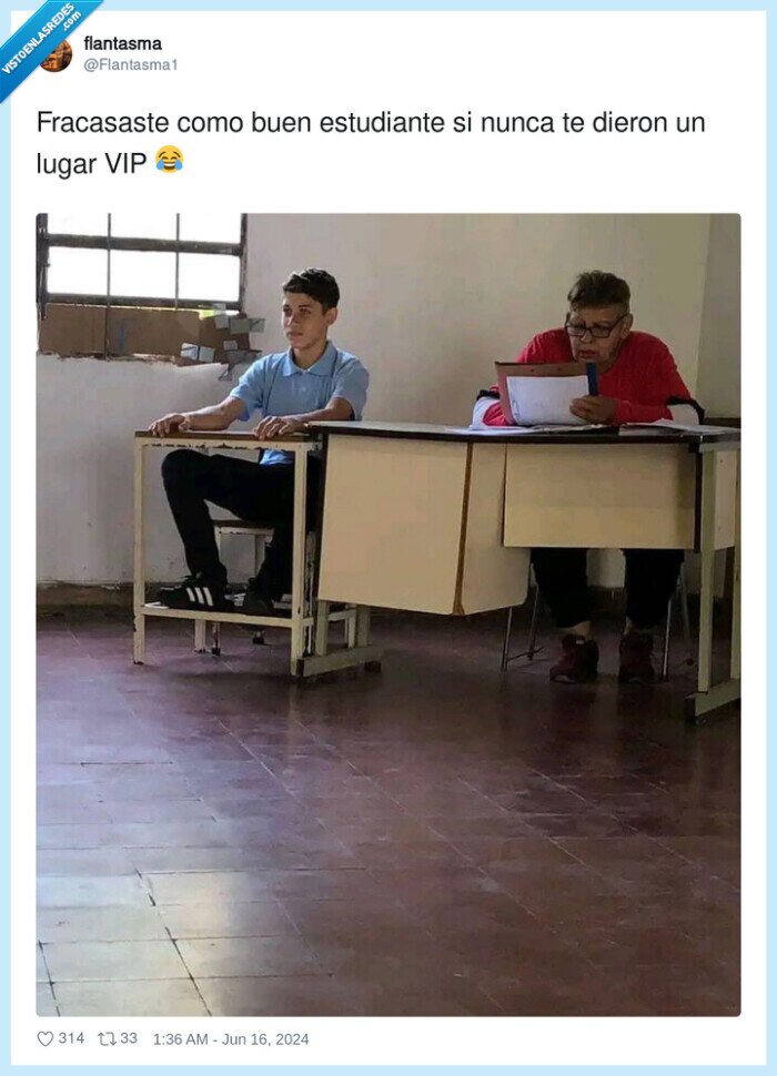 profesor,estudiante,mesa vip,lado