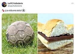 Enlace a Ese balón pelado como molaba cuando llovía y chupaba mas agua q una balleta vileda, por @lapcfutboleria