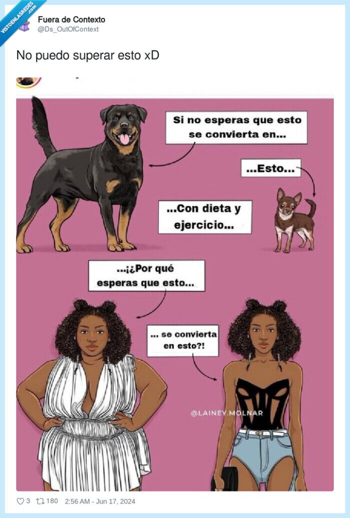 gorda,transformarse,delgada,perro,raza