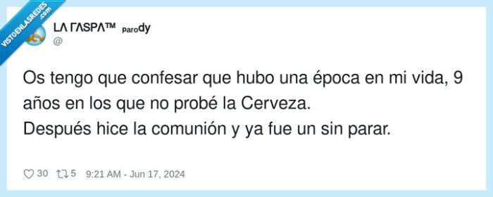 comunión,confesar,cerveza,probar