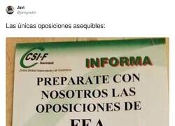 Enlace a Oposiciones para FEA, éstas las apruebo sin estudiar, por @javigradin