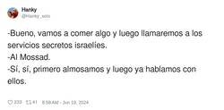 Enlace a Primero almosamos, por @Hanky_solo