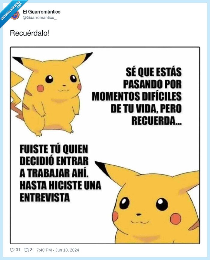 trabajar,entrevista,empezar,curro,pikachu