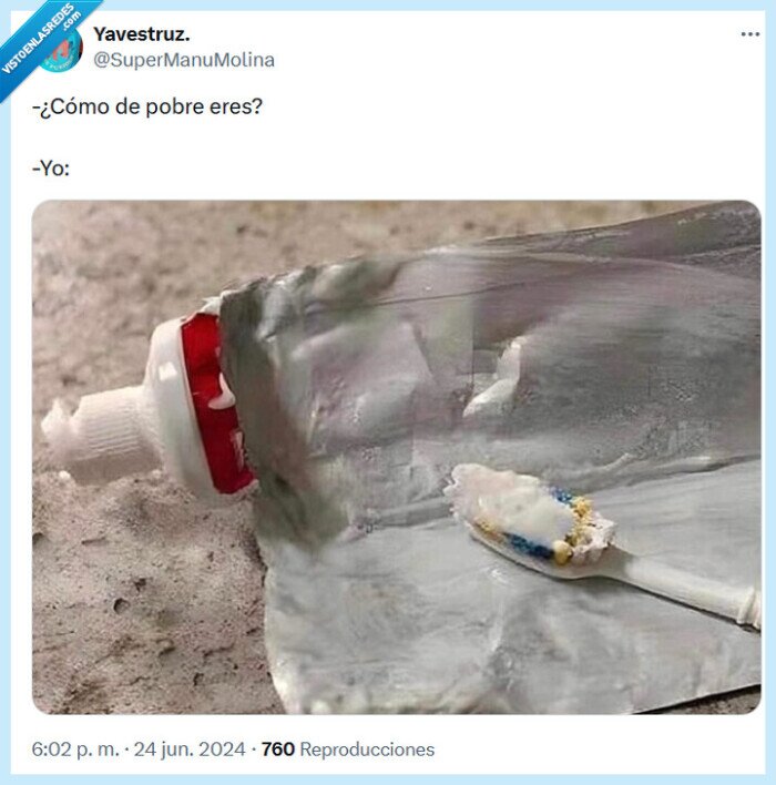 pobre,pasta de dientes