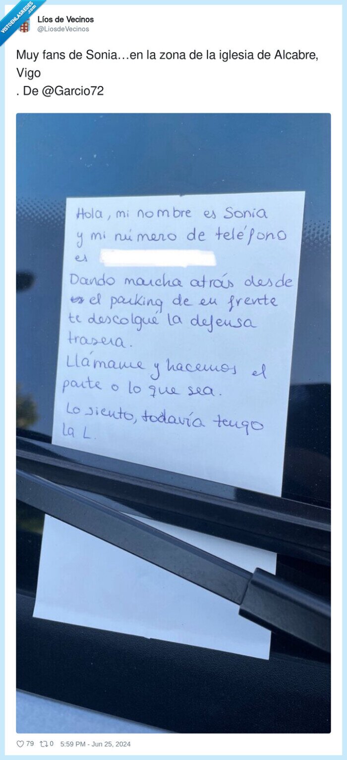 sonia,parte,accidente,chocar,coche