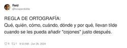 Enlace a La regla de oro de la ortografía, por @locaperdidita