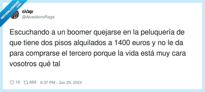 peluquería,escuchar,alquilados,boomer,quejas