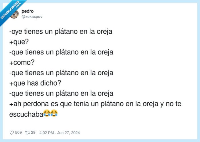 escuchar,plátano,oreja