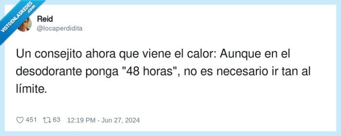 desodorante,consejito,necesario,límite,48 horas