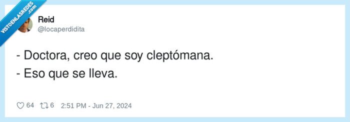 cleptómana,doctora,llevar